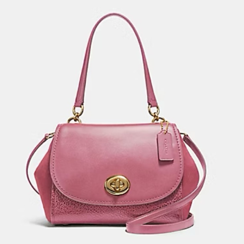 Coach F22348 Faye Carryall, Mixed Material Rouge/Gold